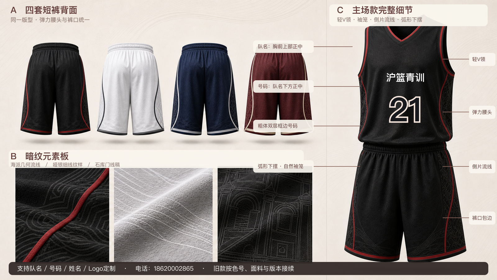 上海篮球训练营训练服设计细节图